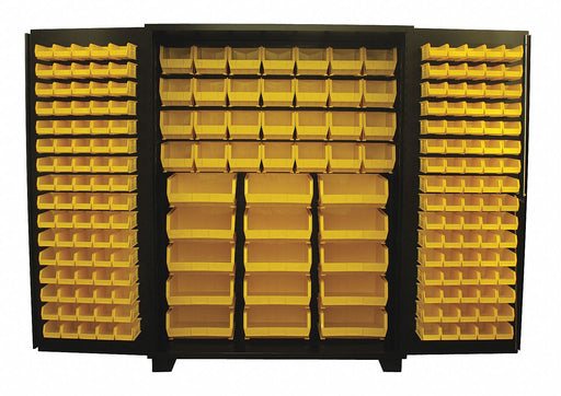 Bin Cabinet Louvered 78 H 60 W 24 D