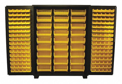 Bin Cabinet Louvered 78 H 60 W 24 D