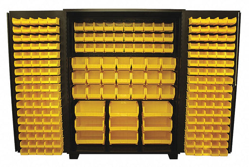 Bin Cabinet Louvered 78 H 60 W 24 D