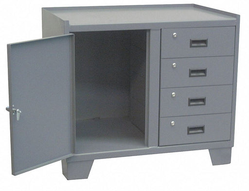 Combo Drawer Cabinet 33 H 36 W Gray