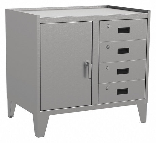 Combo Drawer Cabinet 34 H 36 W Gray