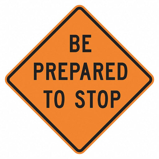 Traffic Sign 30 in x 30 in Orange