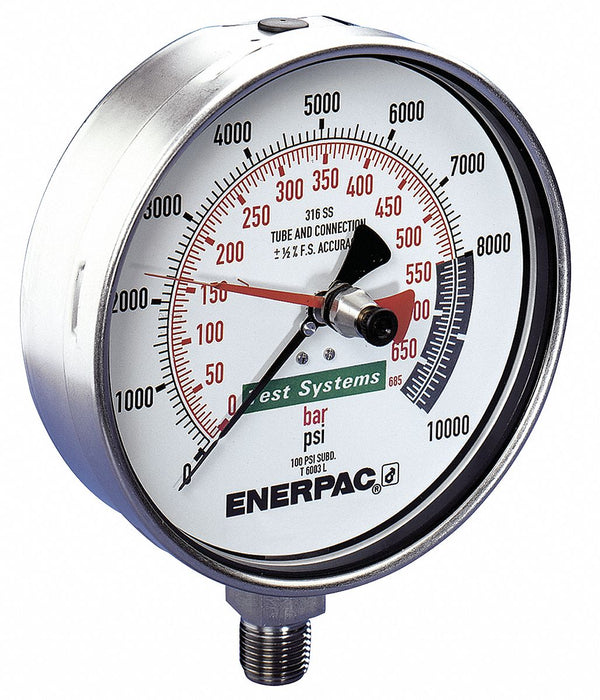 Pressure Test Gauge 0 to 10000 psi 162mm