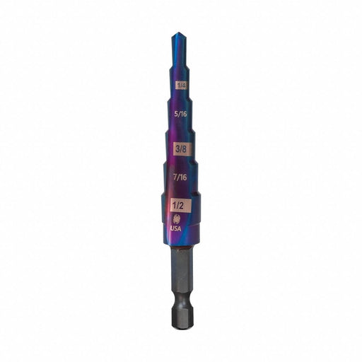 Step Bit/Hex Shank 3/16-Inch - 1/2-Inch