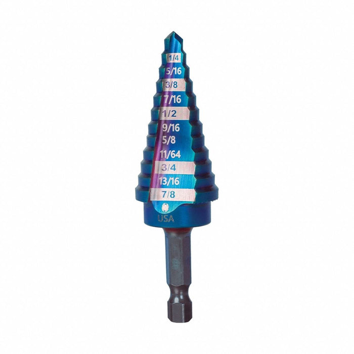 Step Bit/Hex Shank 3/16-Inch - 7/8-Inch