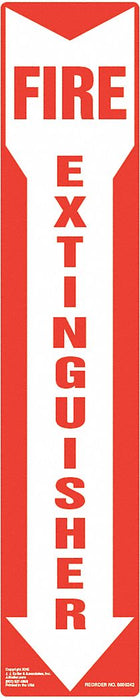 Fire Extinguisher Sign 3 x 13.5 Vinyl