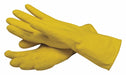 Glove Latex Flock Lined Yel L PK12