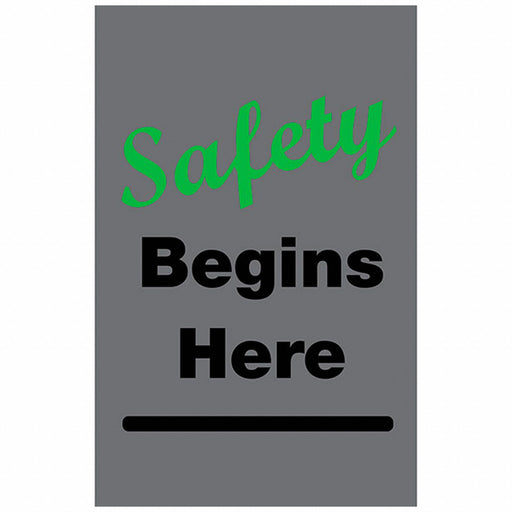 Safety Logo Entrance Mat Dark Gray 3x5ft