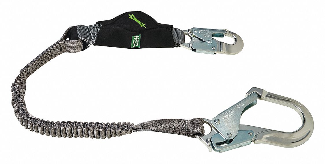 Shock-Absorbing Lanyard Black/Gray