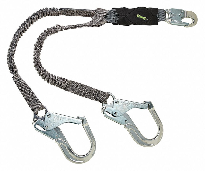 Shock-Absorbing Lanyard Black/Gray