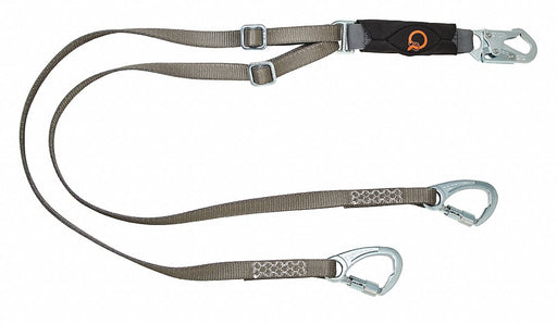 Shock-Absorbing Lanyard Gray
