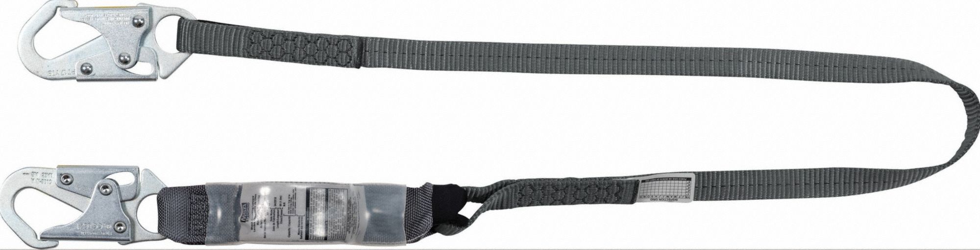 Shock-Absorbing Lanyard Gray
