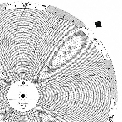 M6798 Circular Paper Chart 7 day 100 pkg