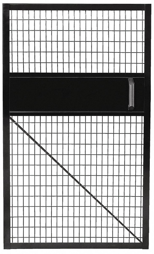Wire Mchn Grd Door 58 in Hx46 in W Blk