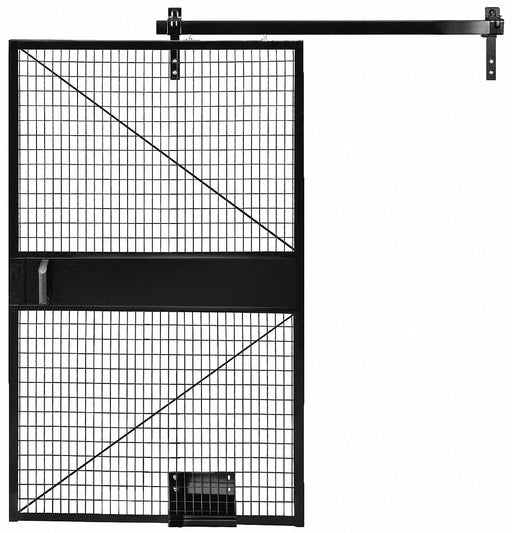 Wire Mchn Grd Door 60 inx72 in Blk