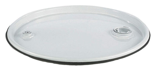 Drum Cover White Steel 55 gal