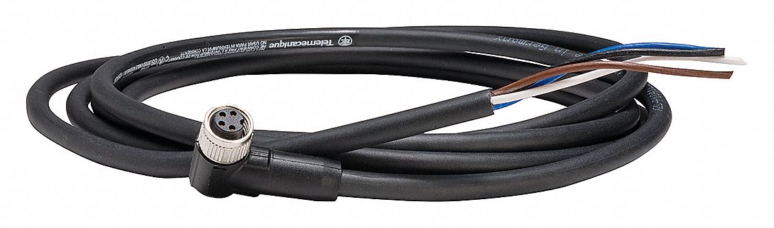 Cordset 6.56 ft Black 250VAC/300VDC