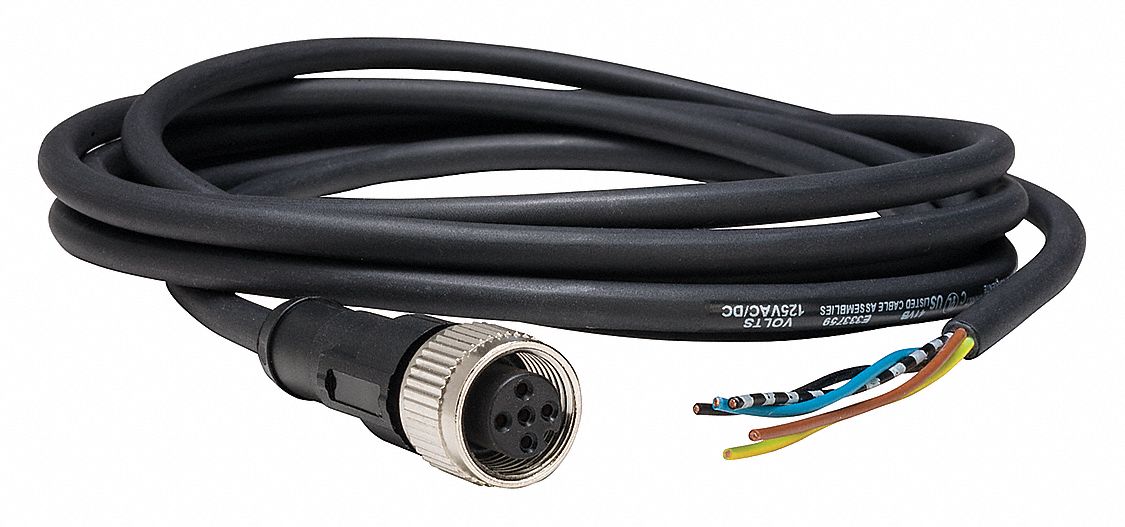 Cordset 6.56 ft Black 250VAC/300VDC
