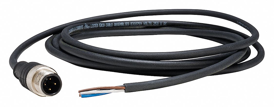 Cordset 6.56 ft Black 250VAC/300VDC