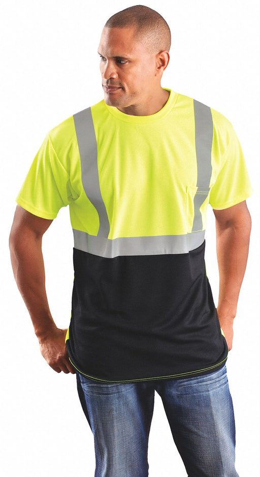 Short Sleeve T-Shirt Men Class 2 Ylw 4XL