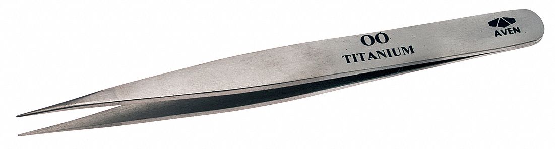 Tweezers Titanium Straight 4 3/4 L