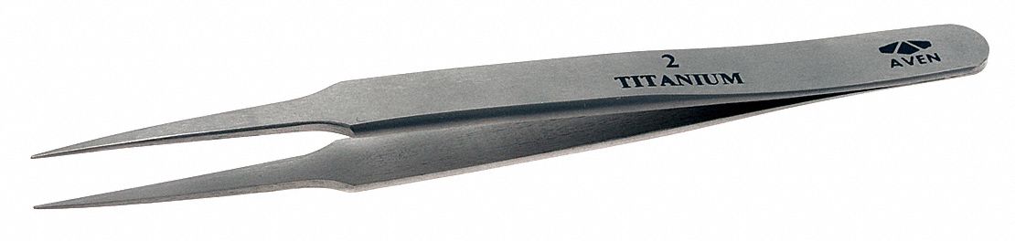 Tweezers Titanium Relieved 4 1/2 L