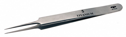 Tweezers Titanium Relieved 4 1/4 L