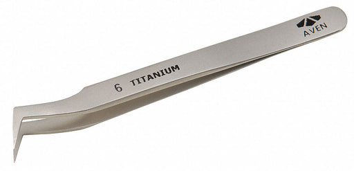 Tweezers Titanium Bent 4 1/4 L