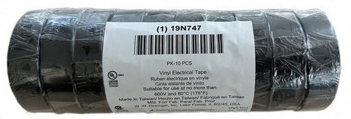 ElectricalTape Black 20ydL 3/4inW PK10