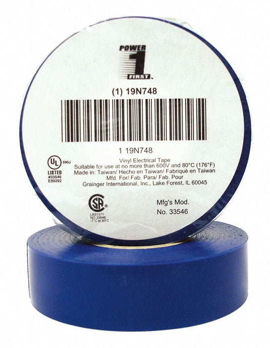 ElectricalTape Vinyl Blue 20ydL 3/4inW