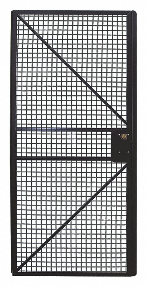 Wire Mchn Grd Door 60 inx48 in Blk