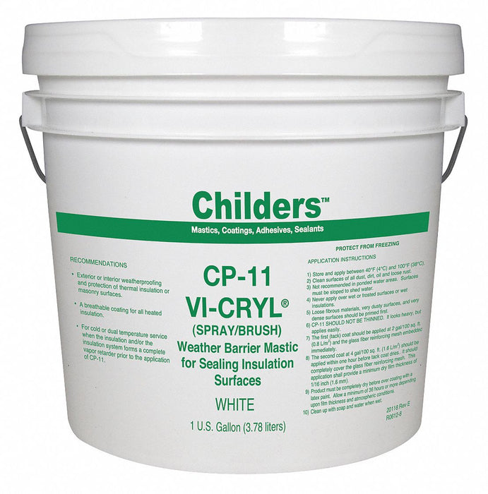 Pipe Insulation 2 Gal Mastic White