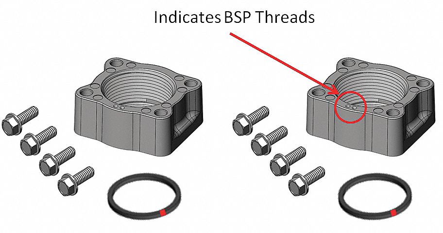 Meter/Flange Kit 1-1/2 In BSPT Nickel