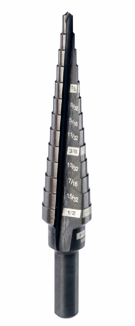 Step Cone Drill 1/8in to 1/2in HSS