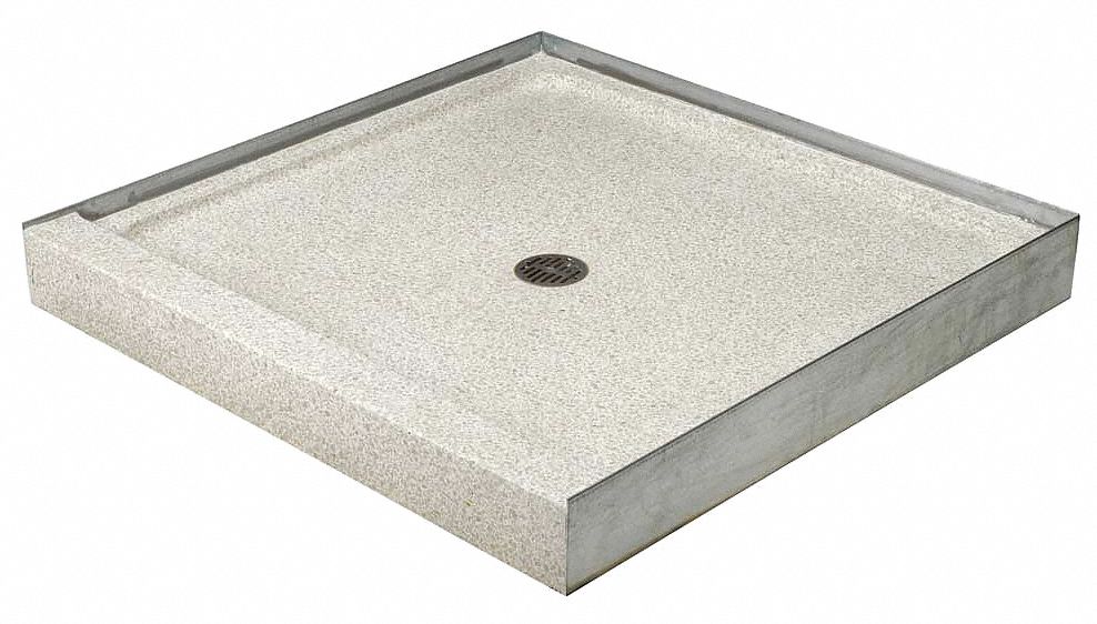 Shower Base Square 36 in x 36 in Tan
