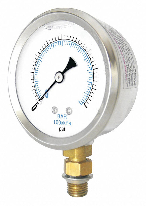 Pressure Gauge 0 to 3000 psi 2 1/2 Dial