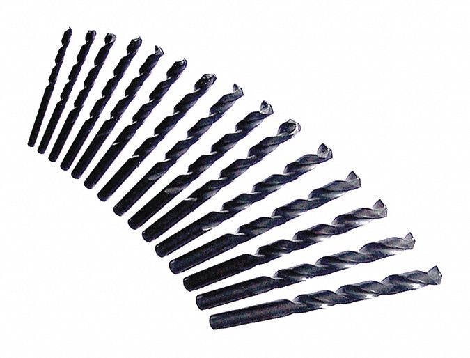 Drill Bit Set HSS 6 in L 15 pcs.