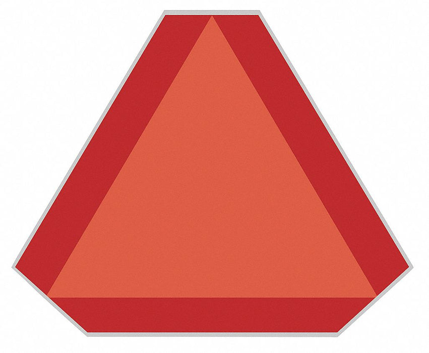 Placard 16inx14in Plastic Orange/Red