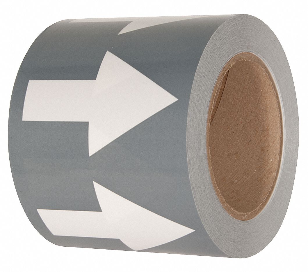 Arrow Tape Gray 4in W 108ft Roll L
