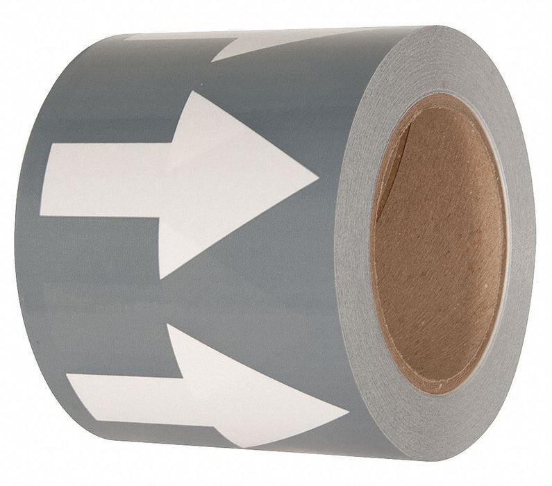 Arrow Tape Gray 4in W 108ft Roll L