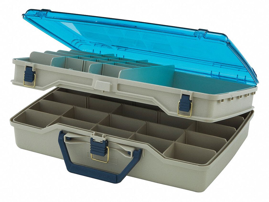 Cmprt Box Brass Bail Beige/Blue Adj