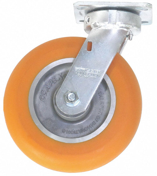 Plate Caster Swivel Polyurethane 9 1/2 H