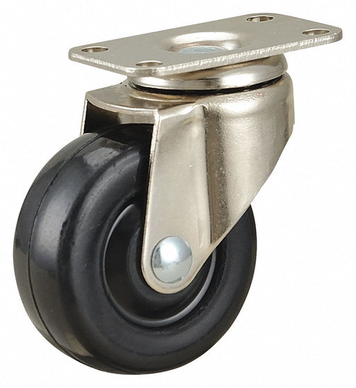 Plate Caster Swivel Rubber 2 1/2 H