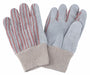 D1564 Leather Gloves Red Striped S PR