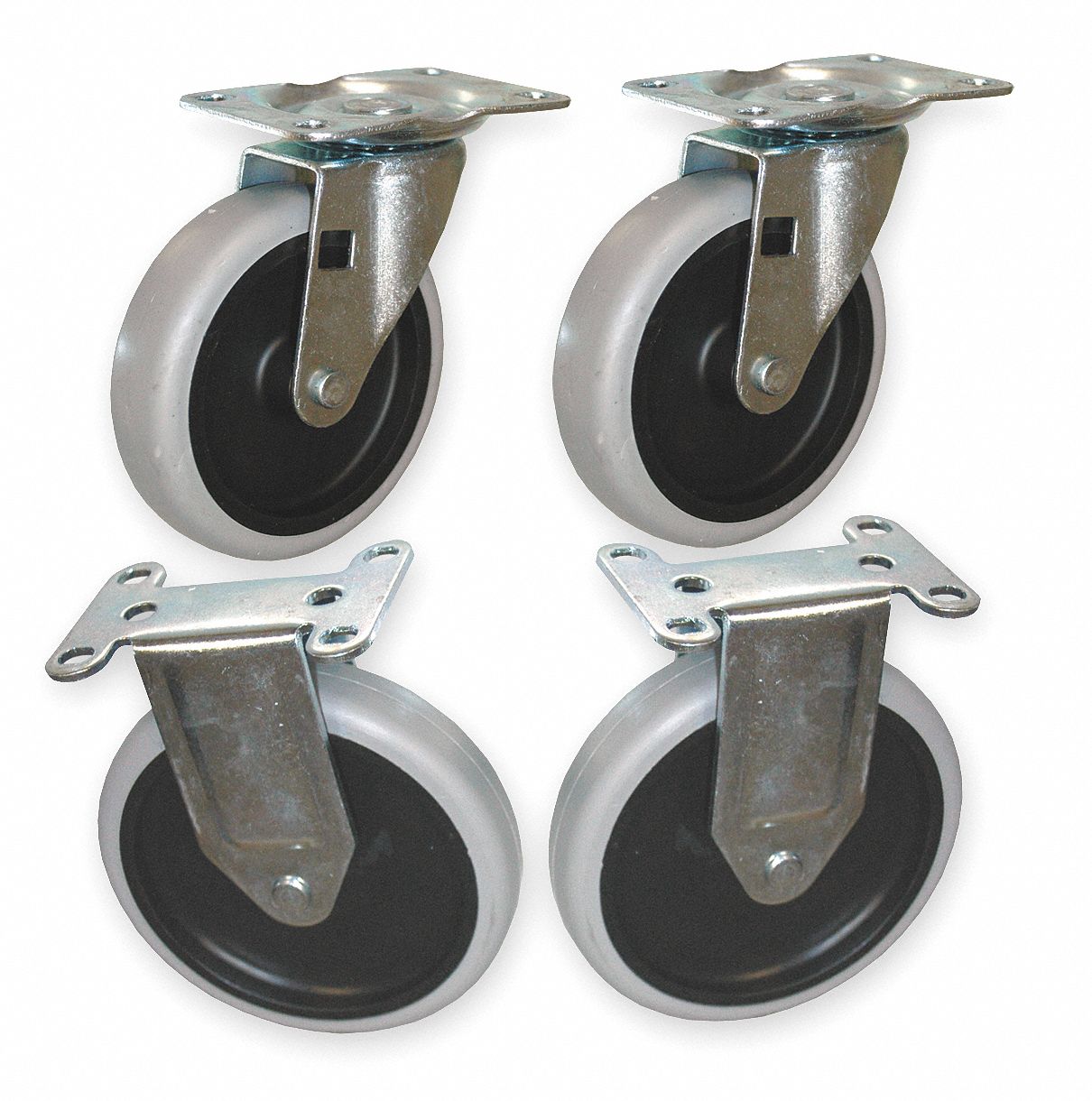 Caster Kit (2) Rigid (2) Swivel