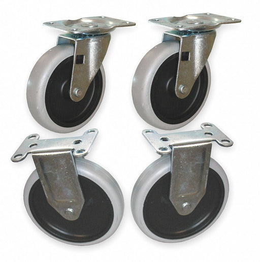 Caster Kit (2) Rigid (2) Swivel