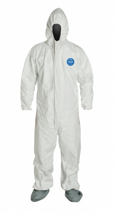Hooded Coveralls 6XL Wht Tyvek 400 PK25