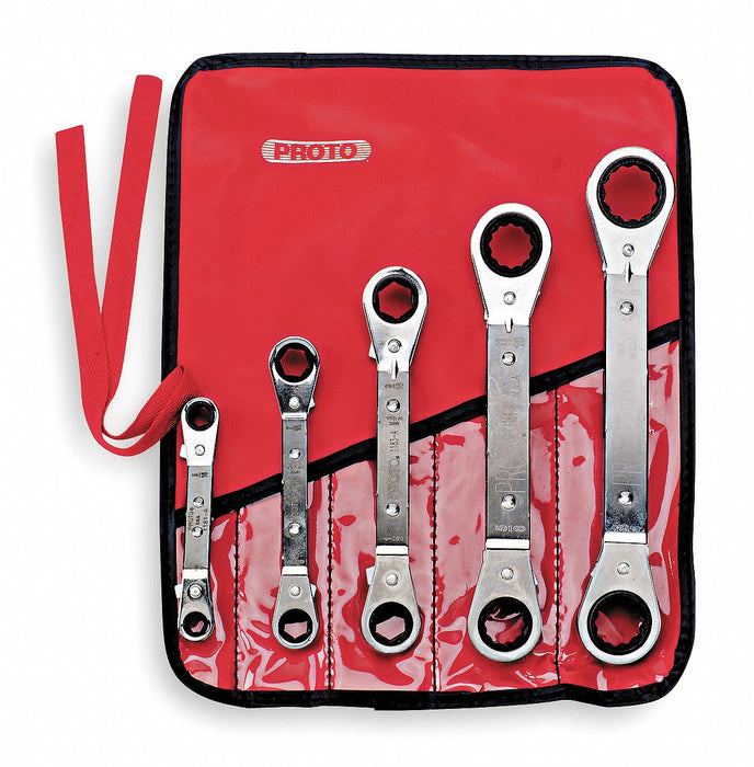 Box End Wrench Set Fll Plsh Offset SAE