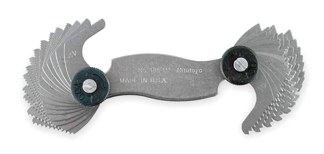 Thread Pitch Gauge Set Thread Ang 60 deg