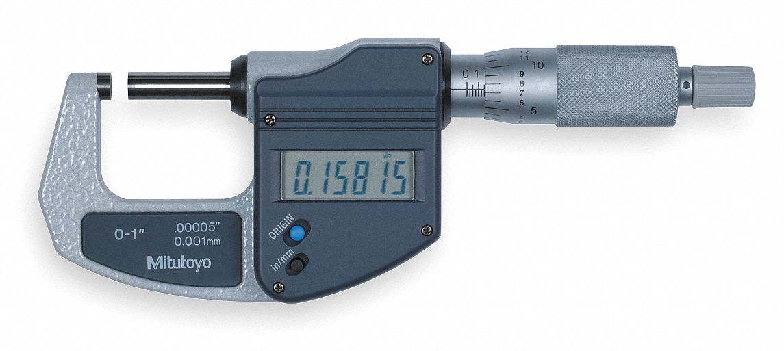 Electronic Micrometer 0-1 In Ratchet